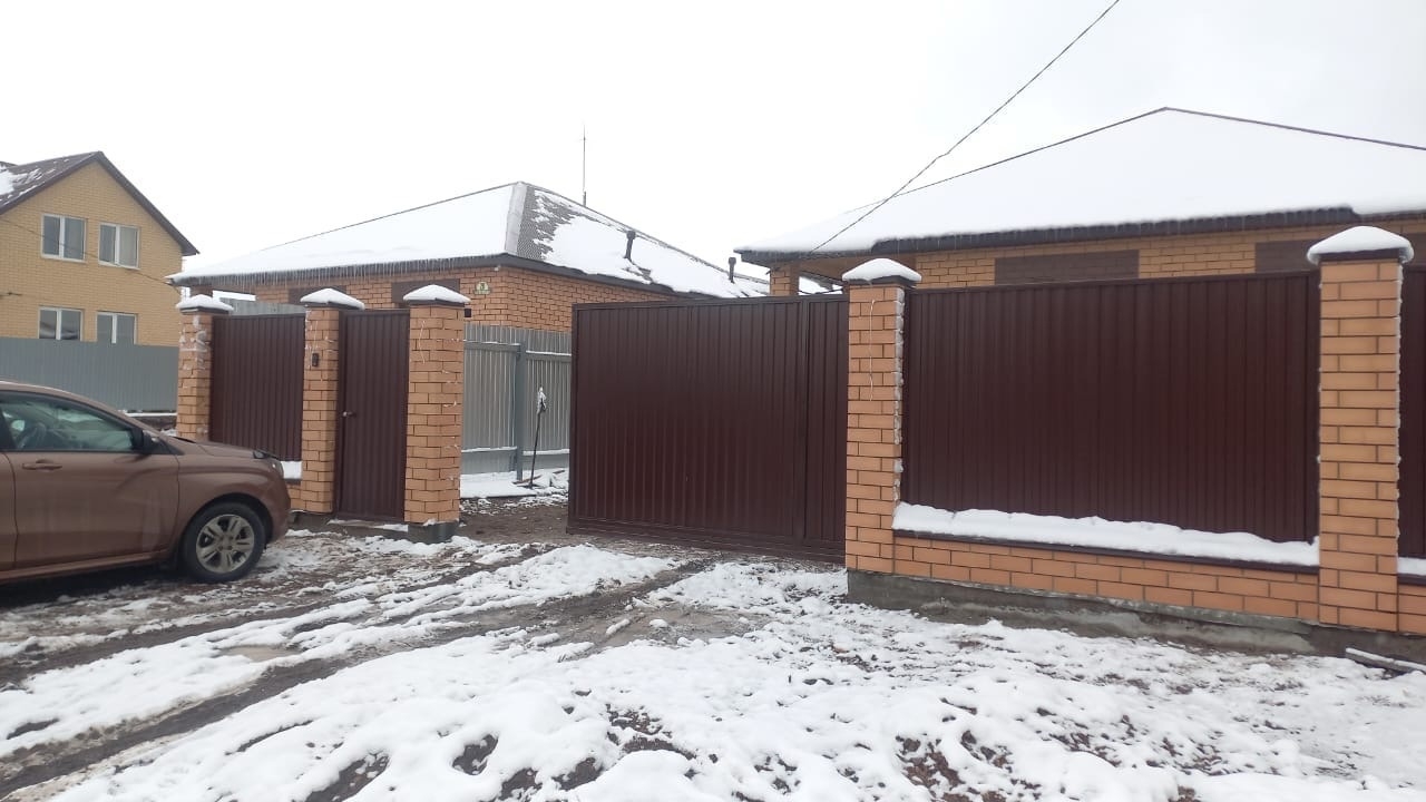 Забор+калитка+ворота+колпаки полностью все под ключ!⁣⁣