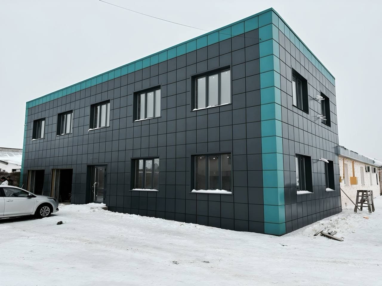 Объект с нашими фасадными кассетами в колхозе им Ленина