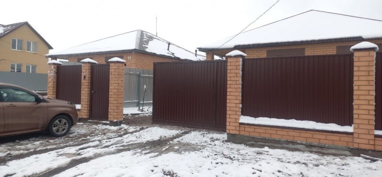 Забор+калитка+ворота+колпаки полностью все под ключ!⁣⁣